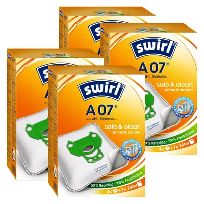 Produktbild von 4 x Swirl A 07 MP Plus AirSpace Staubsaugerbeutel Staubbeutel Microvlies