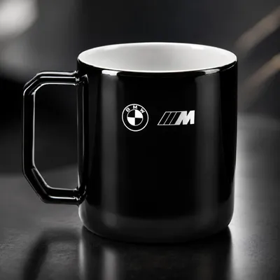 Produktbild von BMW M Logo Tasse – schwarz glänzend, 350 ml