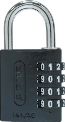 Produktbild von Zahlen-Hangschloss 144/40 schwarz Lock-Tag