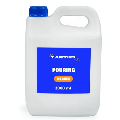 Produktbild von 7 Artists Pouring Medium Acryl Glänzend 3000 ml - Acryl Medium Pouring Fluid für Acrylfarben | Kunst & Malen