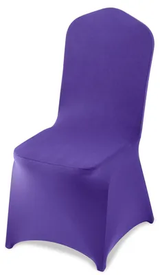 Productafbeelding van VEVOR Stoelhoesjes, 50 stuks, wasbaar en afneembaar. Stoelhoes van polyester-Elasthan, geschikt voor bruiloften, diners, restaurants. Past op stoelen (51 x 45 x 95 cm). Kleur: paars