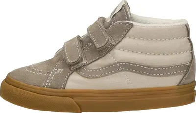 Image de Vans SK8-Mid  Klittenband Hoog - Beige - Maat 25