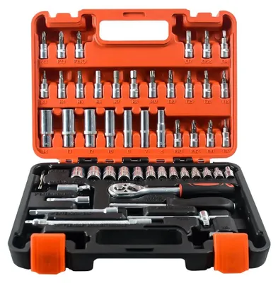 Image de Jeu d'outils à clés, 53 pièces, acier au chrome-vanadium, coffret 53 pièces