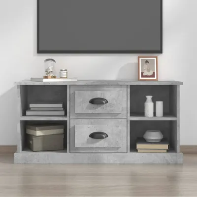 Produktbild von The Living Store TV-Schrank Betongrau 99,5x35,5x48 cm Holzwerkstoff