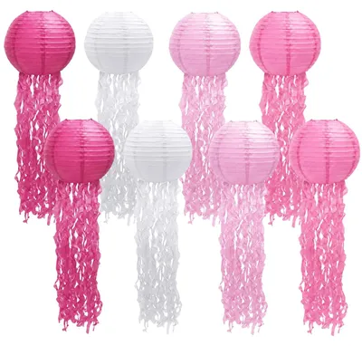 Productafbeelding van Set van 8 Papieren Kwallen Lantaarns voor Onderwaterdecoratie