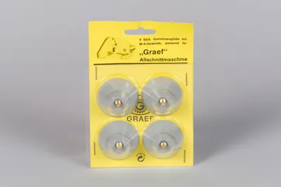 Immagine prodotto di Piedini di aspirazione in gomma GRAEF con filettatura M-6, confezione da 4 pz