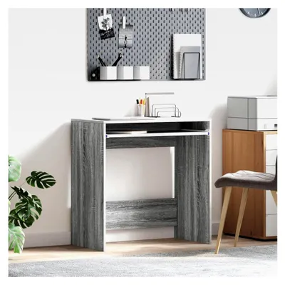 Produktbild von Computertisch für das Büro, Grau, Sonoma, Holzwerkstoff, kompakt, schlicht