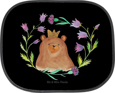 Produktbild von Mr. & Mrs. Panda Sonnenschutz Auto Bär Königin - Schwarz - Geschenk, Teddy, Mutter, für, Mom, Mutti, Mama, Muttertag, Lieblingsmensch, scheibenschutz, Sonnenblende