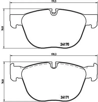 Produktbild von Brembo Bremsbelagsatz, Scheibenbremse Vorderachse P 06 049