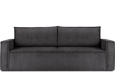 Obrázek produktu pro Rozkládací pohovka Konsimo s funkcí spaní s područkami "NAPI", tmavě šedá, manšestrová tkanina, Loft, 228x89x101 cm