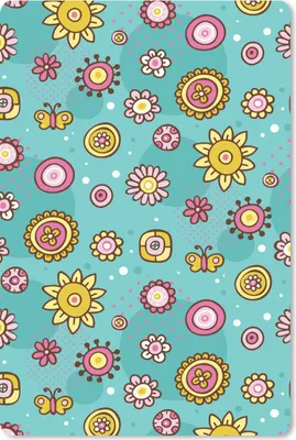 Produktbild von MuchoWow® Mauspad Mousepad Blumen - Schmetterlinge - Muster 18x27 cm - Mousepads - Maus Mat - Pad - Mausunterlage
