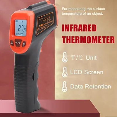 Produktbild von Nichtkontakt -Infrarot -Thermometer, Hochtemperatur Digital IR -50  600 ° C / -58  1122 ° F, Industrie -Thermometerpistole (rot)