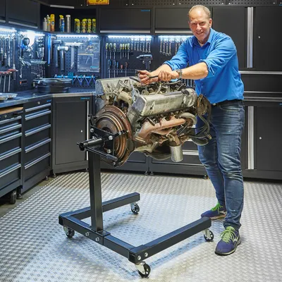 Produktbild von Motorhalter 500 kg, 360° drehbar für Motorenmontage und -demontage
