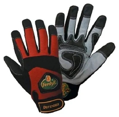 1 Paar FerdyF. Mechanics Handschuhe Defender Rot Schwarz