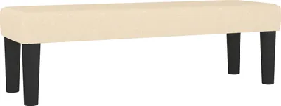 Image de Banc Crème 100x30x30 cm Tissu