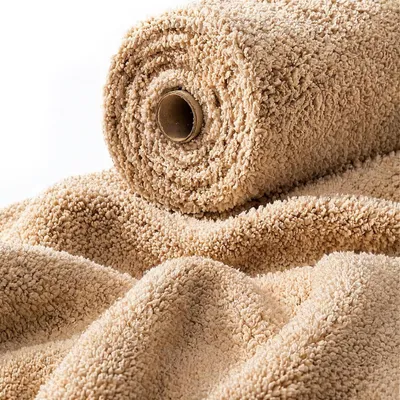 Zdjęcie produktu dla Materiał obiciowy typu bouclé, imitujący tkaninę teddy, o wymiarach 1 m x 1,4 m, idealny do poduszek i obicia mebli