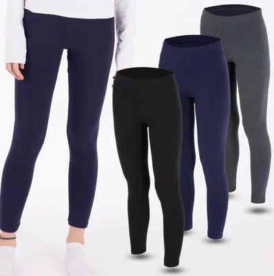Produktbild von 3 Mädchen Leggings Set lang Baumwolle blickdicht Freizeithose elastisch Mix Set 1 164-170
