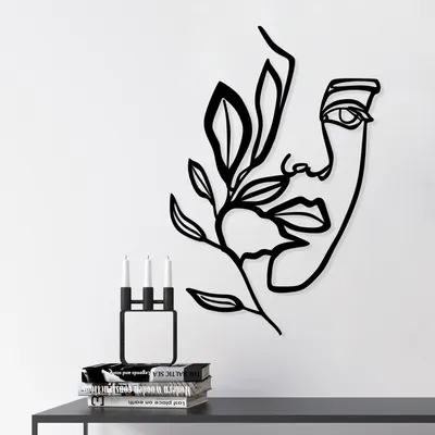 Obrázek produktu pro Wallity, Woman- TNL1130, Černá, Ostatní bytové dekorace, 46 x 56 cm, 100% kov (Tloušťka: 1)