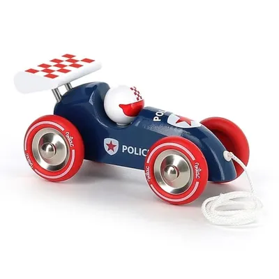Produktbild von Vilac Polizeiauto Spielzeug - Rennwagen zum Ziehen für Kinder