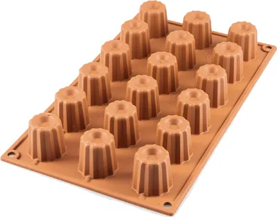 Produktbild von Silikomart Muffinbackform Bordelais 18er Ø3,5cm H 3,5cm Silikon, terracotta