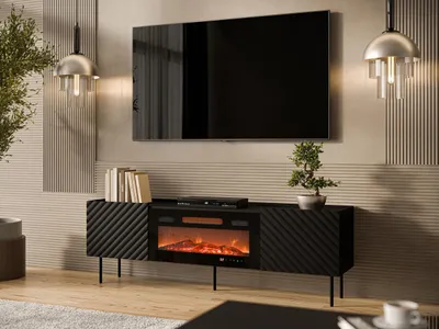 Obrázek produktu pro TV stolek s elektrickým krbem NOXA - černý