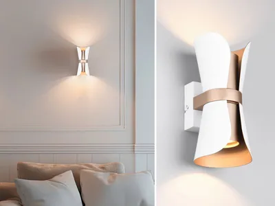 Produktbild von Up and down Wandlampe Weiß Coffee mit LED dimmbar - ausgefallene Wohnzimmerlampe