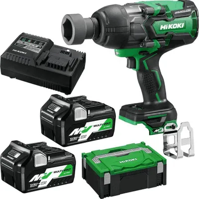 Image de Boulonneuse choc MultiVolt 1100Nm 36V (2x18v) Brushless carré 3/4' IP56 HC - HIKOKI - avec 2 batteries 2,5Ah - chargeur - SYTAINER - WR36DAWRZ
