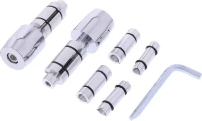 Image de Embouts de guidon JMP aluminium chromé 17/12mm intérieur