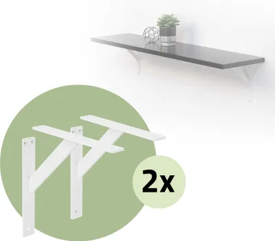 Produktbild von ML-Design 4er Set Regalträger Regalhalterung 24x24 cm, Weiß, Wandhalterung für Regalbrett aus Aluminium