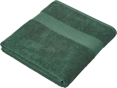 Produktbild von HOMESCAPES Badetuch aus 100% türkischer Baumwolle 500g/m² Badelaken 100x150cm - dunkelgrün