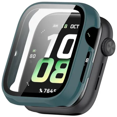 Produktbild von Für Honor Watch 5 Kunststoff PC Smart Hülle Case + Tempered H9 Hart Glas Grün