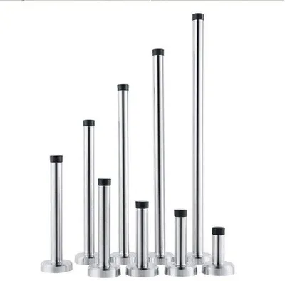 Productafbeelding van Ibenzoa® Robuuste deur- en muurstopper van hoogwaardig roestvrij staal met rubberen buffer, 15 cm, zelfklevend, geluidsdempend