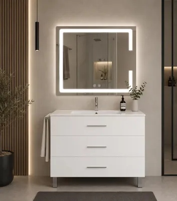 ORIGEN BATH RIBERA Badmöbel mit Waschbecken 80x45 cm, Weiß