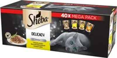 Obrázok produktu pre SHEBA Delicacy Drobiowe Smaki w galaretke - mokrá krmivo pre mačku - 40x85 g