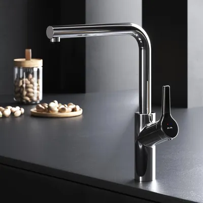 Productafbeelding van AM.PM FXB05000 X-Joy S keukenmengkraan, draaibaar, roestvrij staal, spoelbakarmatuur, hoogdrukarmatuur, mengkraan voor de keuken, geborsteld, chroom
