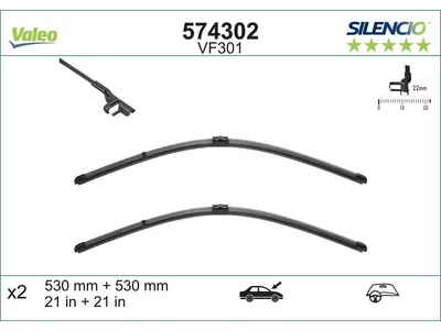 Zdjęcie produktu dla Pióro Wycieraczki 530/530Mm 2 Szt.