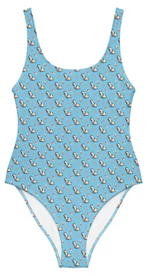 Produktbild von Mr. & Mrs. Panda Badebekleidung Pinguin Lachen Größe XL - Sky Blue - Geschenk, Bademode, Badeanzug, Lol, Damen-Badeanzug, Haha, Badekostüm, Swimsuit, Fröhlich, Humor
