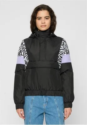 Produktbild von Urban Classics Aop Mixed Pull Jacke Schwarz S Frau Schwarz S