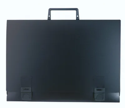 Produktbild von Exacompta 59201E Zeichenmappe mit Griff aus Festem PP 1.2 mm, rücken 26 mm, für format 50 x 70cm, schwarz