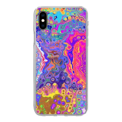 Produktbild von MuchoWow® Handyhülle Schutzhülle Hülle für iPhone Xs Kunst - Formen - Farbe - Psychedelisch Silikon Softcase Handy Hülle - Handytasche
