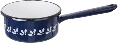 Produktbild von ORION Emaille-Topf Kochtopf Stielkasserolle emailliert 12 cm 0,6l BLAU