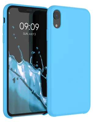 Produktbild von kwmobile Handyhülle für Apple iPhone XR Hülle - Case Silikon - Kabelloses Laden - Schutzhülle Cover in Hellblau