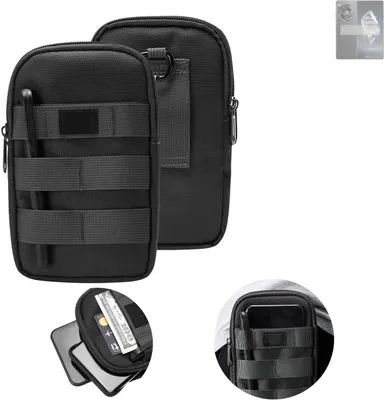 Produktbild von K-S-Trade Holster Gürtel Tasche kompatibel mit OnePlus Ace 3 Handy Tasche Schutz Hülle dunkel-grau viele Fächer, 1x