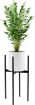 Image de FLOWER LOFT STANDER PLANT TANK BLACK METAL 60 cm