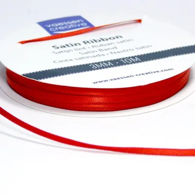 Obrázok produktu pre Vaessen Creative | Saténová páska 3 mmx10 m Mohn Rot