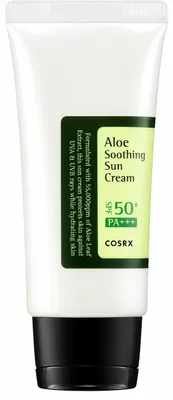 Produktbild von COSRX Aloe Soothing Sun Cream SPF50+ Sonnencreme mit Aloe Vera, KI-generiertes Bild
