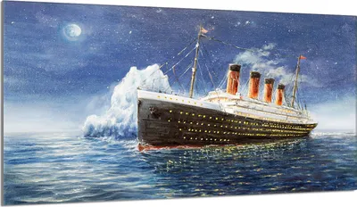 Immagine prodotto di Piastra copripiano cottura 90x52 Piastra copripiano cottura in Vetroceramica alzatina in vetro tagliere decorativo, Titanic Sea