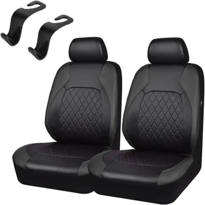 Produktbild von Autositzbezüge 118 x 56 cm, 2 Stück, Kunstleder, schwarz, für Auto