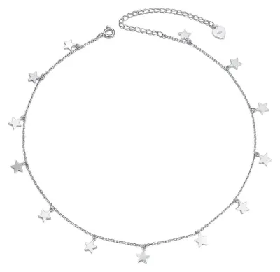 Produktbild von 925er Sterlingsilber-Choker-Kette mit Sternanhänger