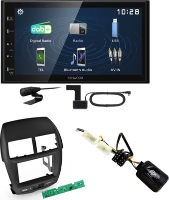 Produktbild von Kenwood DMX129DAB DAB+ Bluetooth USB Einbauset für Mitsubishi ASX bis 2014